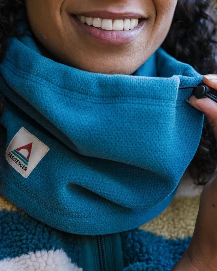 WomenMen Scarves and Neckwear Passenger Blaze Recycled Polartec Gaiter Corsair Blue Corsair Blue