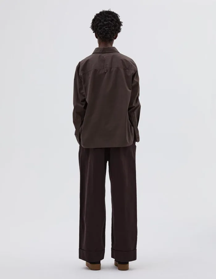 Women Mhl Big Pocket Swing Shirt Carob Margaret Howell Shirts