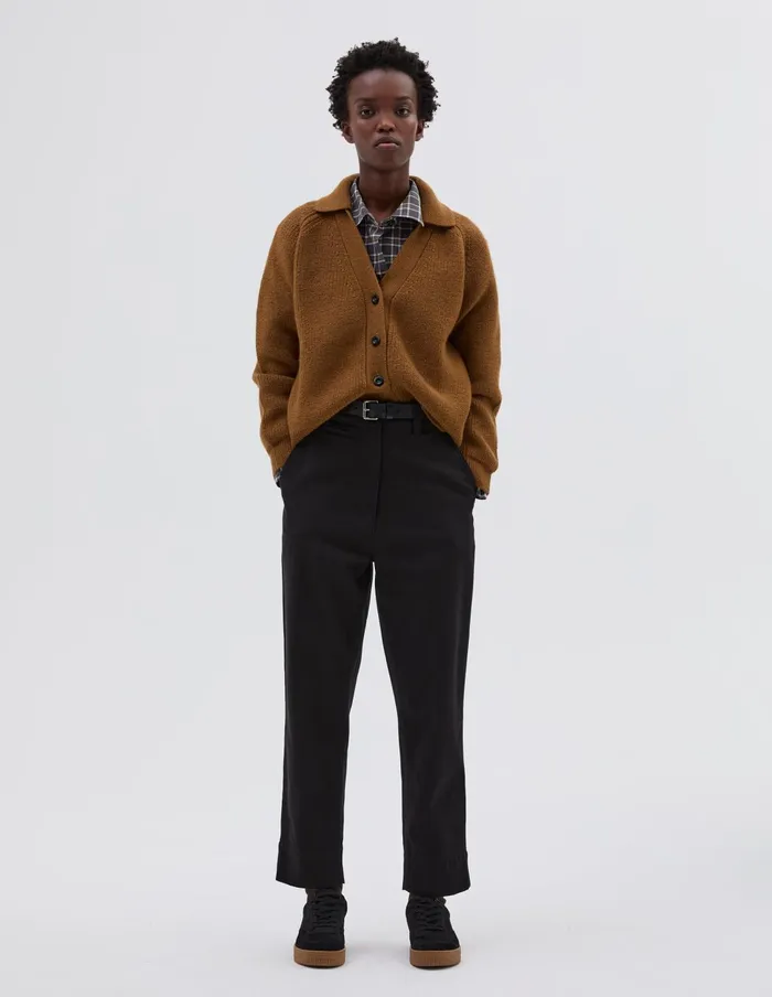 Women Mhl Collared Cardigan Ochre Margaret Howell Knitwear