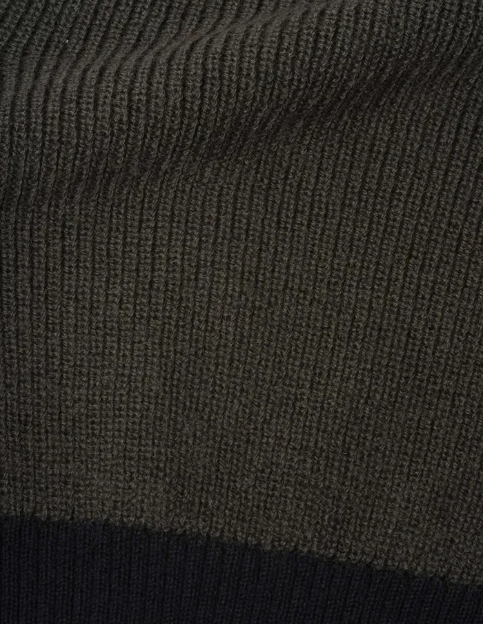 Women Mhl Contrast Trim Waistcoat Dark Olive Black Margaret Howell Knitwear