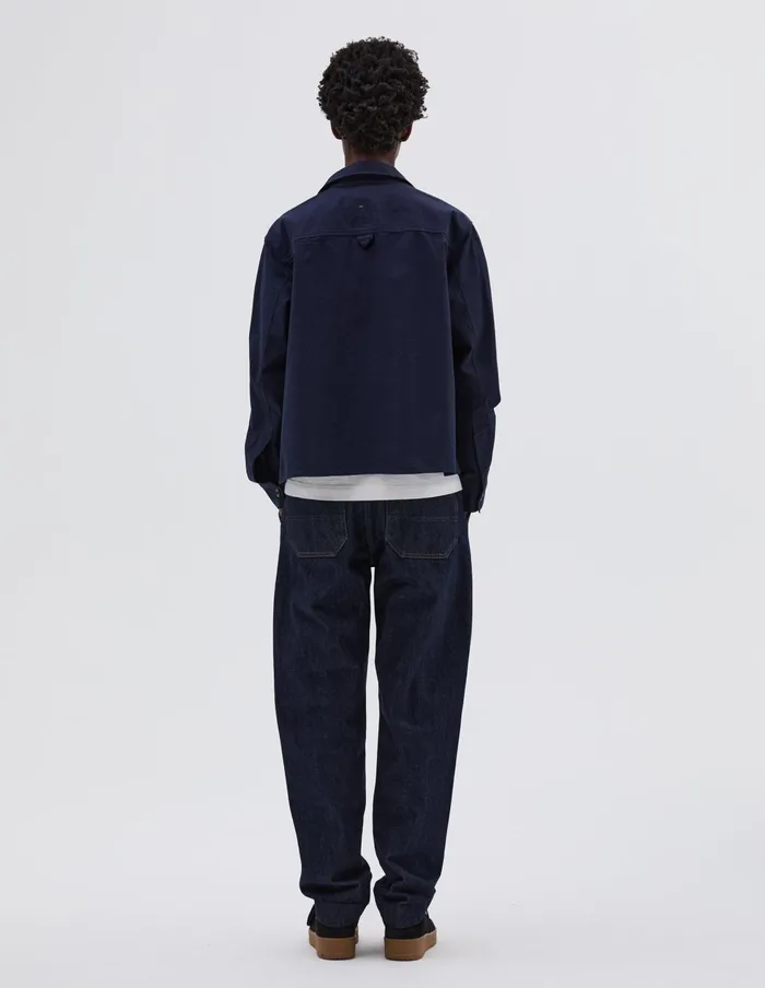 Women Mhl Long Sleeve Panel Pocket Shirt Indigo Margaret Howell Shirts