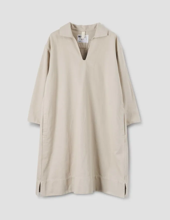 Women Mhl Patch Pocket Smock Dress Putty Margaret Howell Dresses