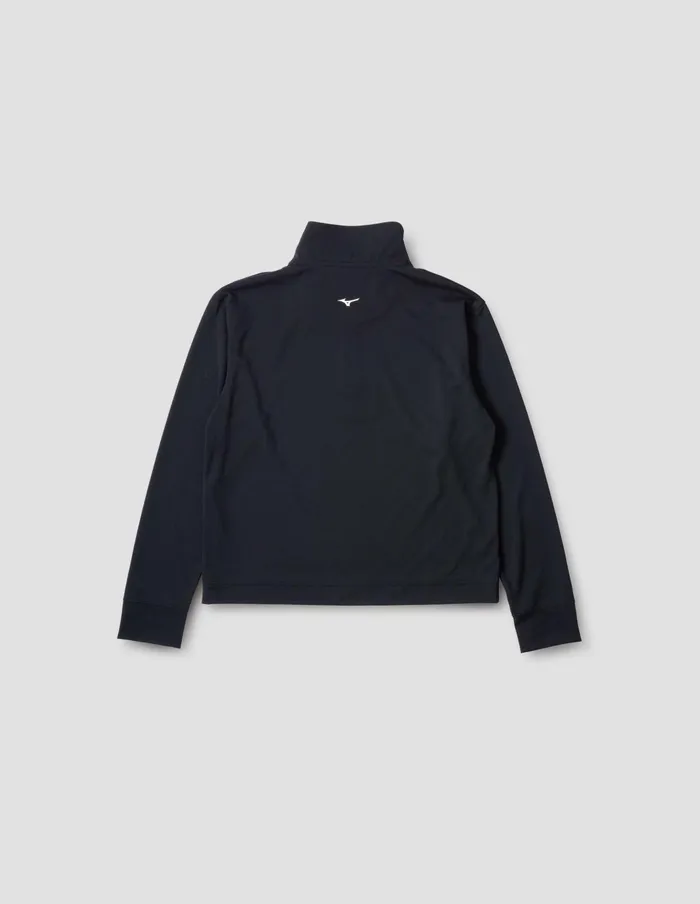 Women Mizuno Half Zip Sweatshirt Black Margaret Howell Sportswear