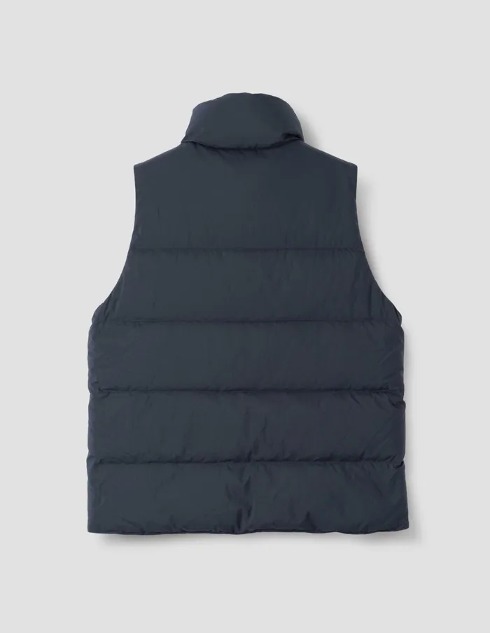 Women Mizuno High Neck Gilet Black Margaret Howell Jackets and Coats