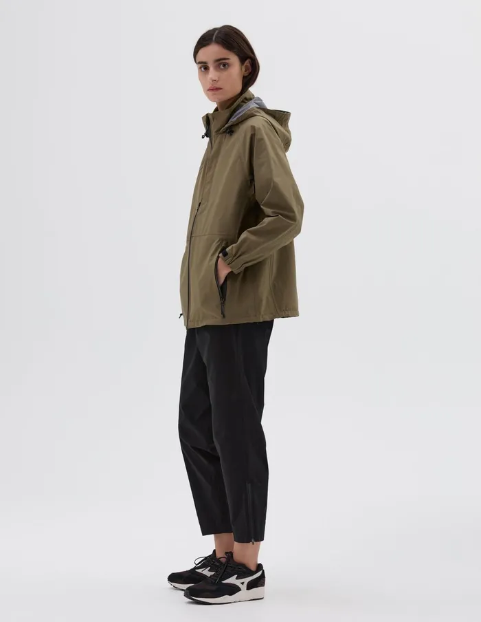 Women Mizuno Rain Jacket Light Khaki Margaret Howell Sportswear