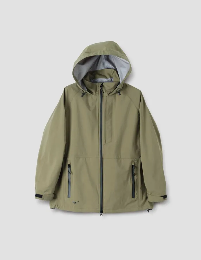 Women Mizuno Rain Jacket Light Khaki Margaret Howell Sportswear