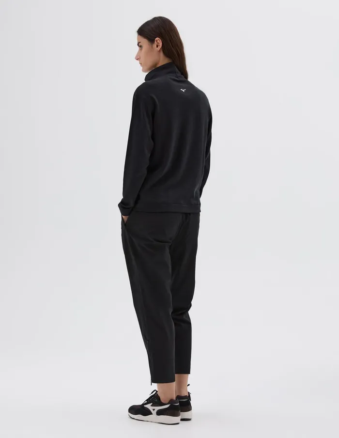 Women Mizuno Thermal Funnel Neck Black Margaret Howell Sportswear