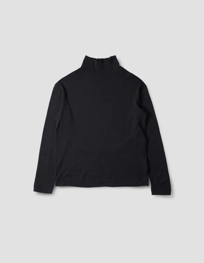 Women Mizuno Thermal Funnel Neck Black Margaret Howell Sportswear