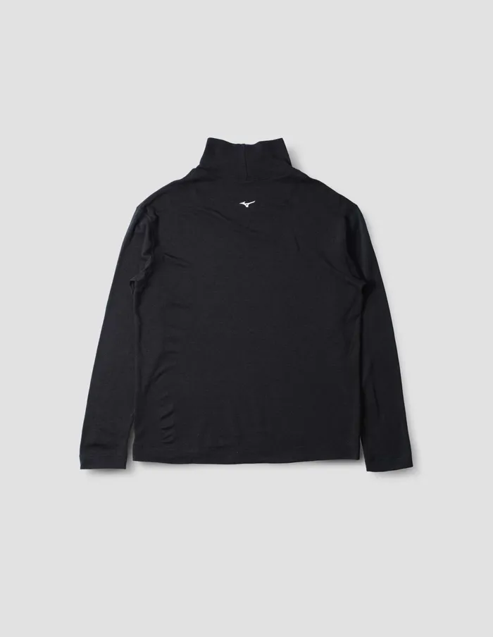 Women Mizuno Thermal Funnel Neck Black Margaret Howell Sportswear
