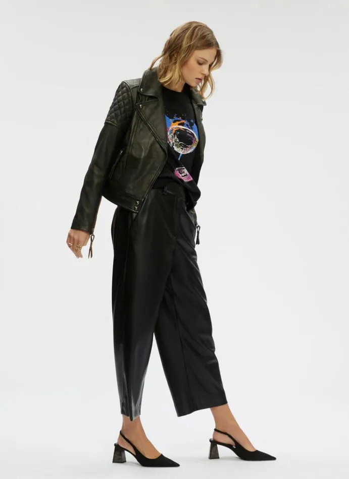 Women MONROE LEATHER JACKET Black Robert Graham Jackets