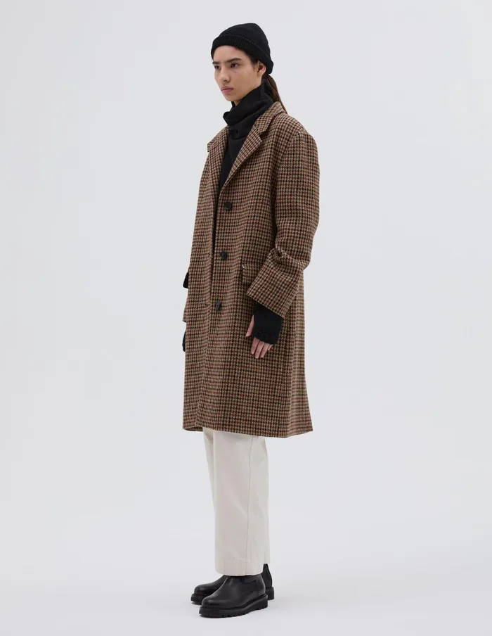 Women Overcoat Black Tan Rust Margaret Howell Jackets and Coats