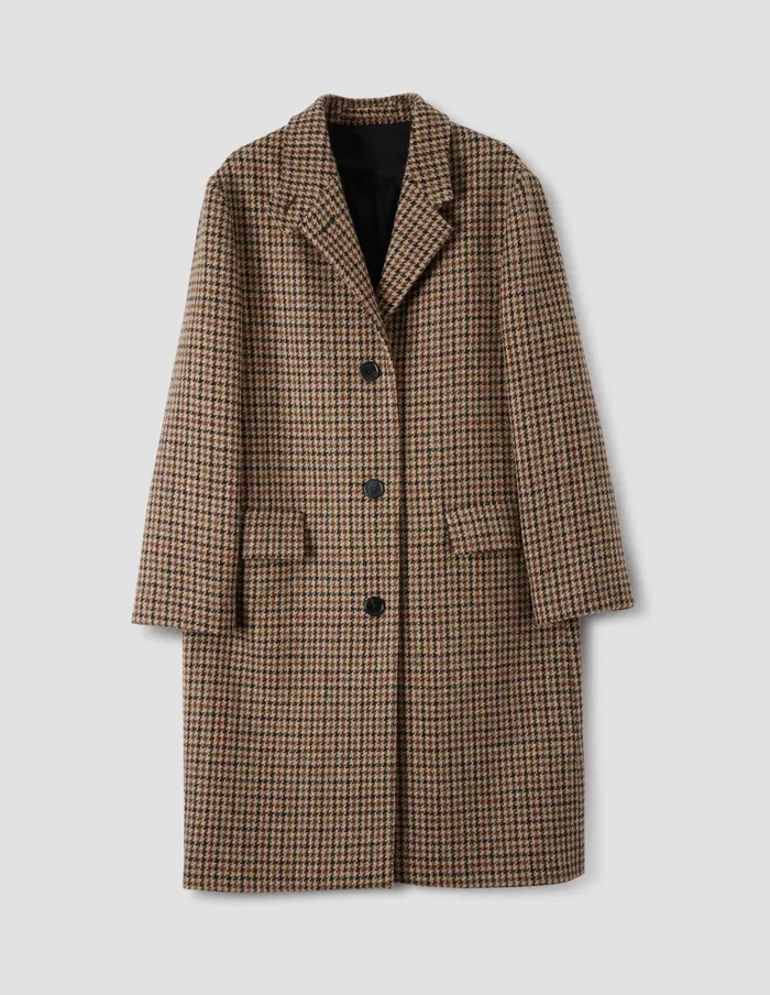 Women Overcoat Black Tan Rust Margaret Howell Jackets and Coats