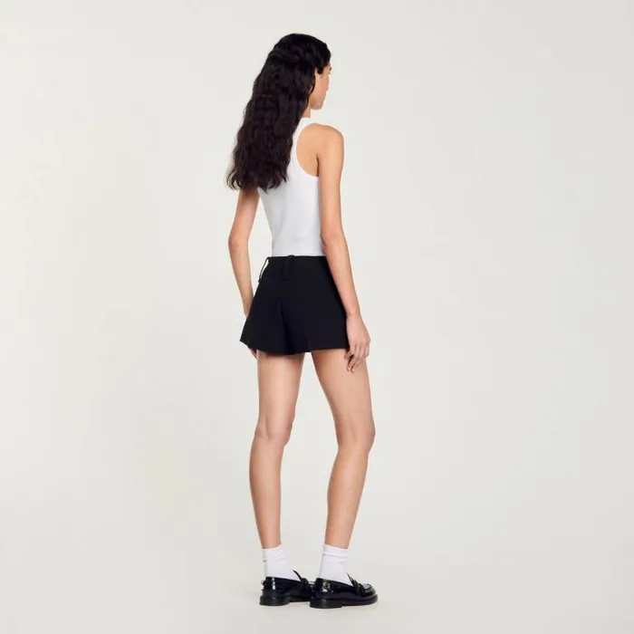 Women Pants and Shorts SANDRO Shorts With Pockets Black