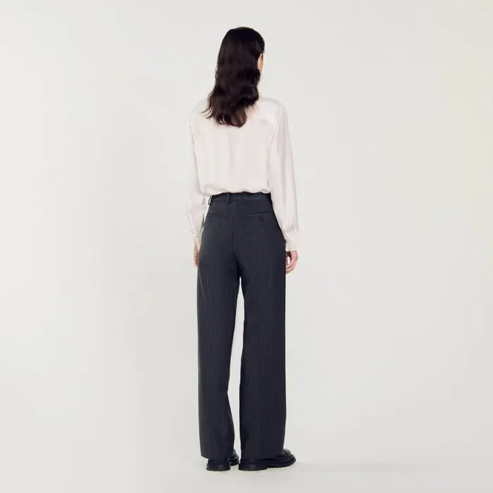 Women Pants and Shorts SANDRO Wool Pants Grey