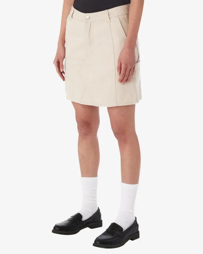 Women REBUILT CARPENTER SKIRT Light Indigo OBEY Clothing Denim
