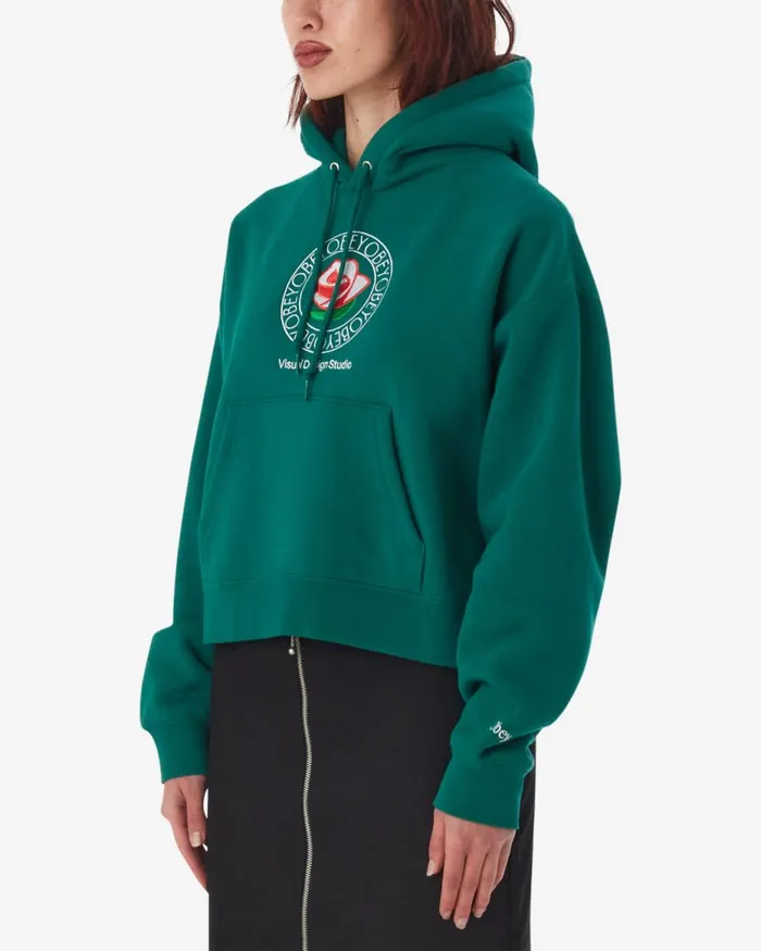 Women ROSE PULLOVER Aventurine Green OBEY Clothing SWEATSHIRTS