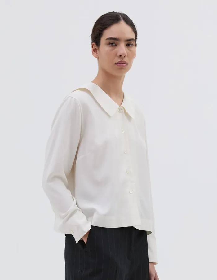 Women Sailor Shirt Chalk Margaret Howell Shirts