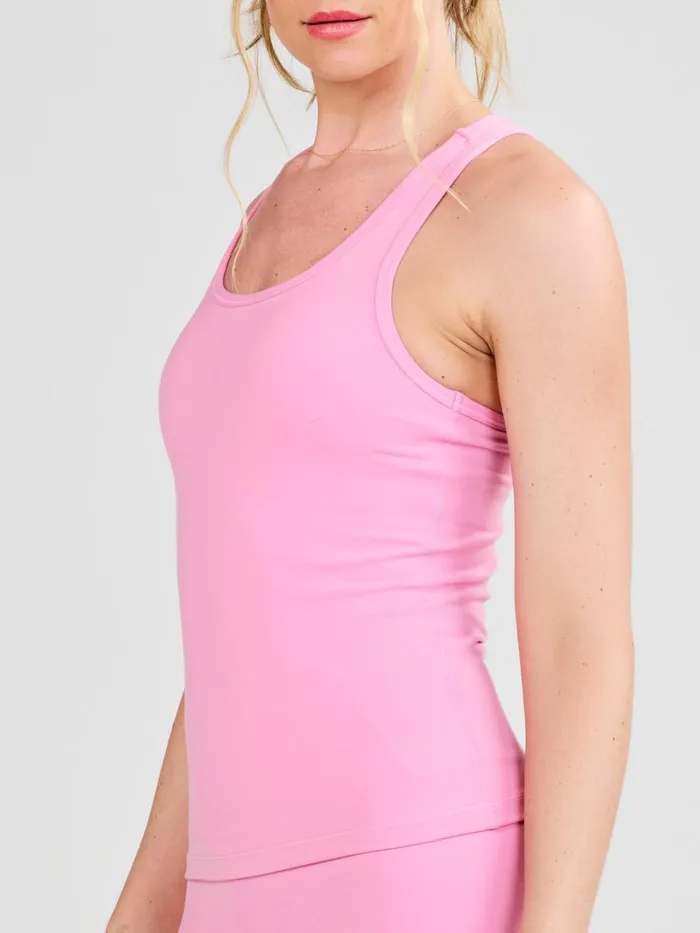 Women Sculptive Racer Back Tank With Builtin Bra Tasc Performance Running Training