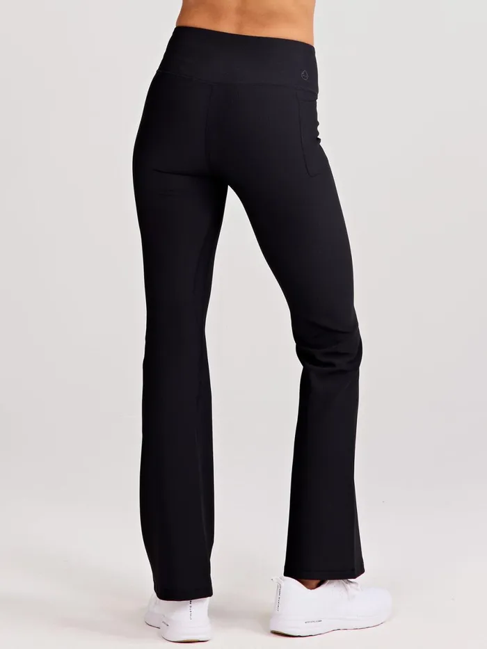 Women Sculptive Rib Pocket Flare Pant Tasc Performance Pants Joggers