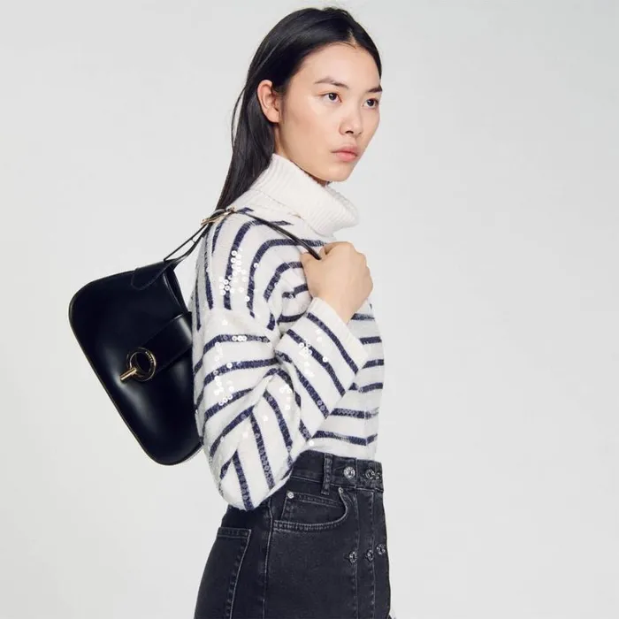 Women Shoulder Bags SANDRO Janet Bag Black