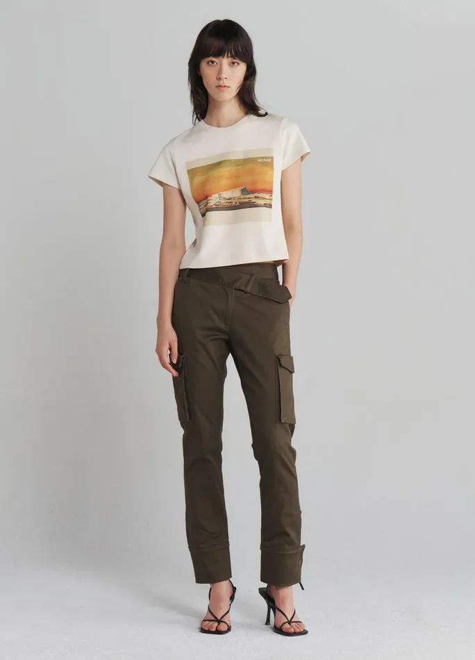 Women Slanted Waistband Cargo Pants MONSE Bottoms