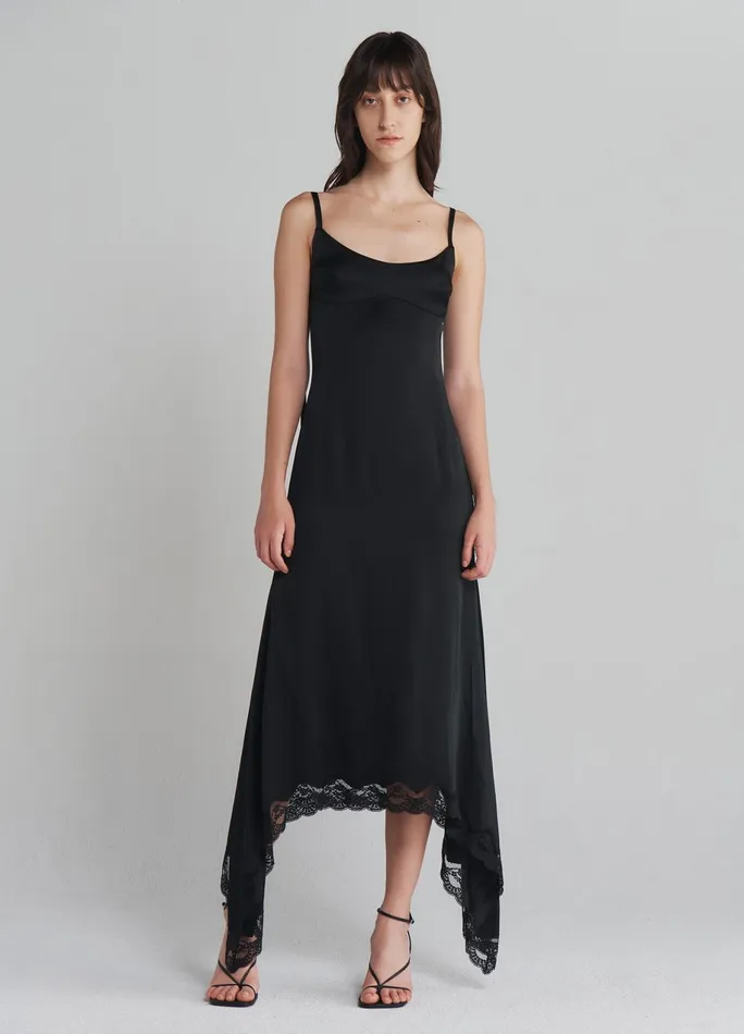 Women Slip Dress With Lace Hem MONSE Dresses