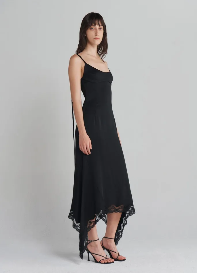 Women Slip Dress With Lace Hem MONSE Dresses