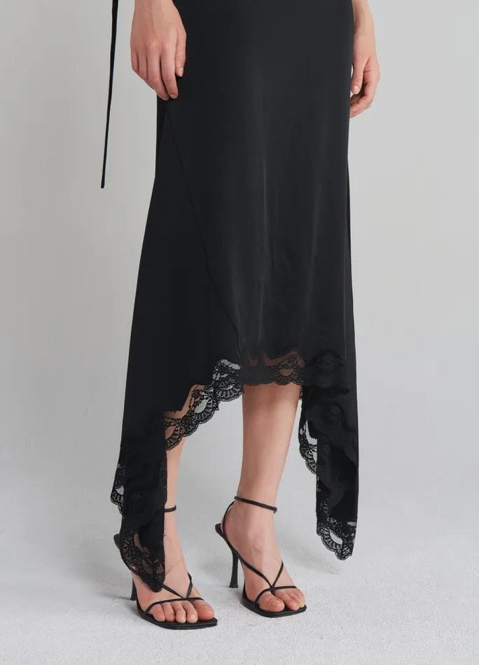 Women Slip Dress With Lace Hem MONSE Dresses