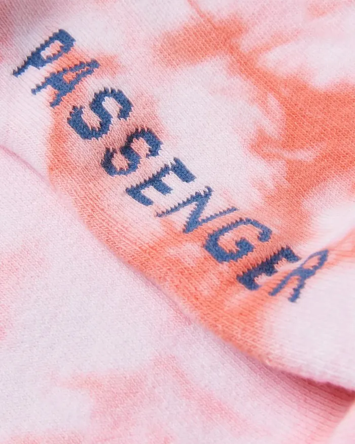 Women Socks Passenger Organic Midweight Crew Socks Tie Dye Shell Pink Tie Dye Shell Pink