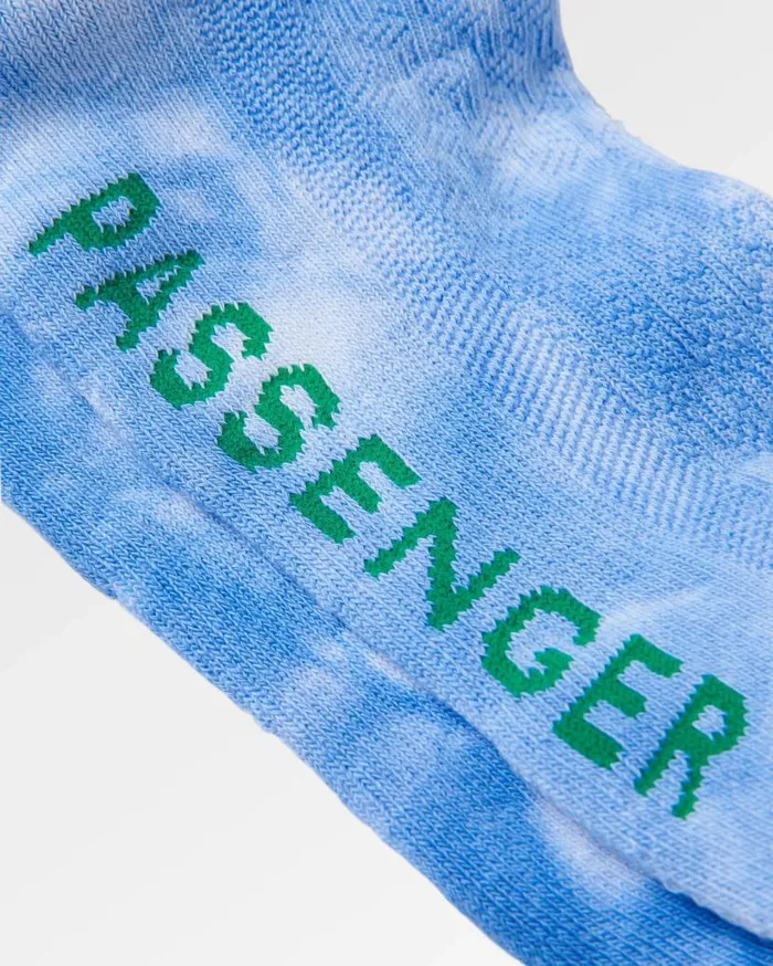 Women Socks Passenger Organic Trainer Socks Tie Dye Cornflower Tie Dye Cornflower
