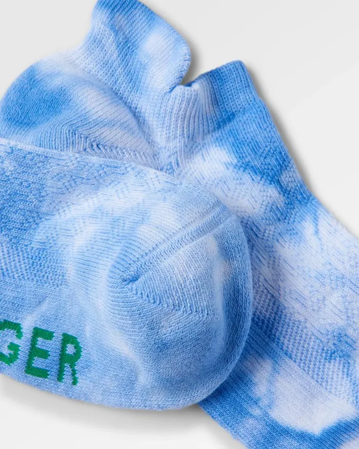 Women Socks Passenger Organic Trainer Socks Tie Dye Cornflower Tie Dye Cornflower