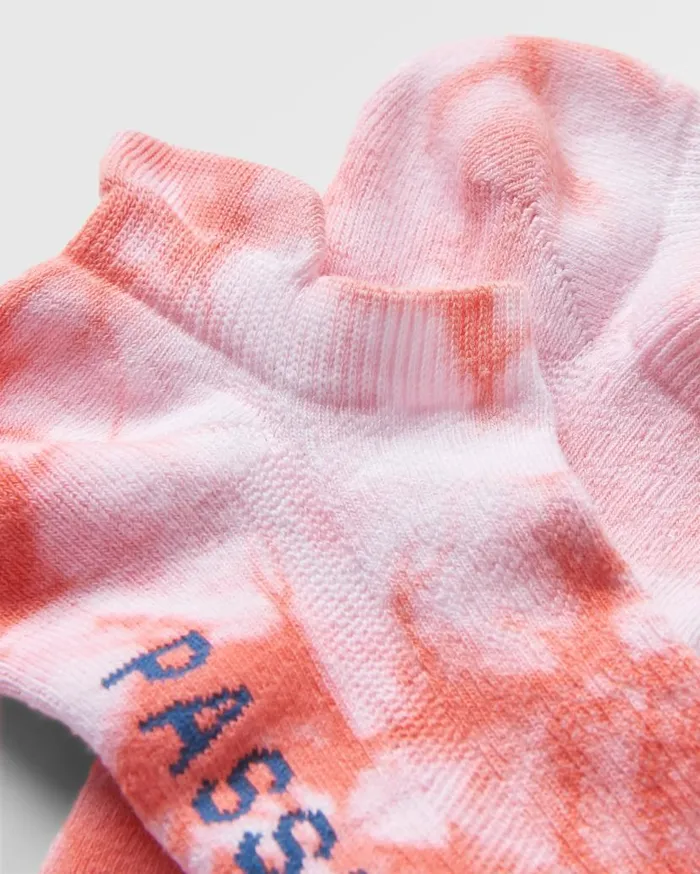 Women Socks Passenger Organic Trainer Socks Tie Dye Shell Pink Tie Dye Shell Pink
