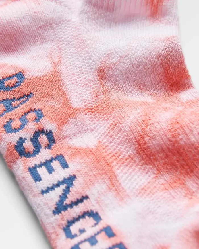Women Socks Passenger Organic Trainer Socks Tie Dye Shell Pink Tie Dye Shell Pink