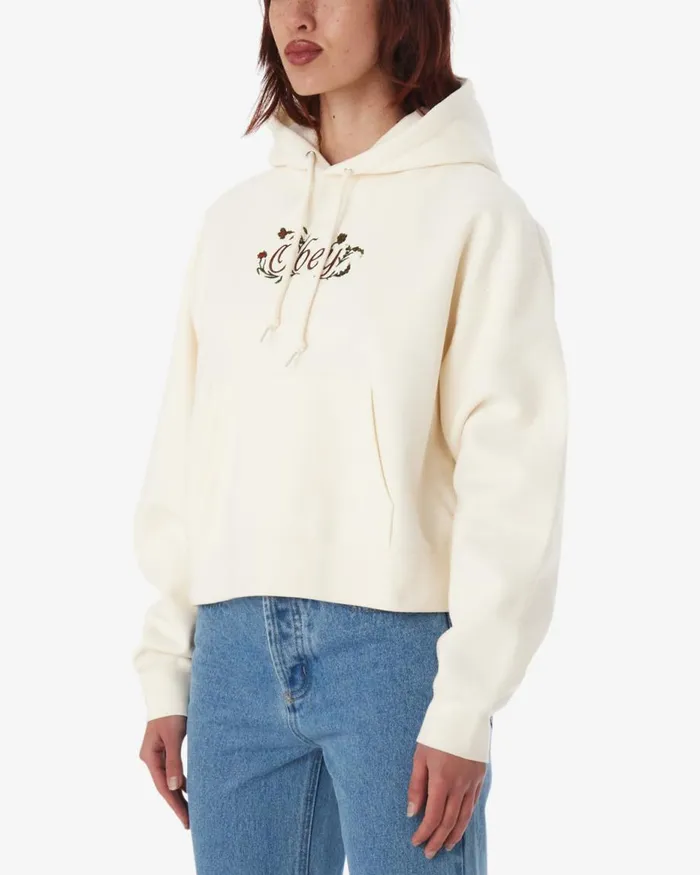 Women SPRING FLOWER PULLOVER Unbleached OBEY Clothing SWEATSHIRTS