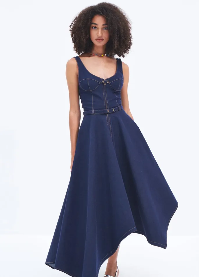 Women Stretch Denim Dress MONSE Dresses