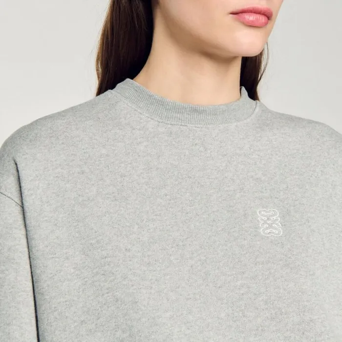 Women Sweatshirts SANDRO Layered Effect Sweatshirt Grey