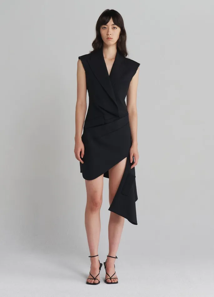 Women Tailored Asymmetrical Hem Dress MONSE Dresses