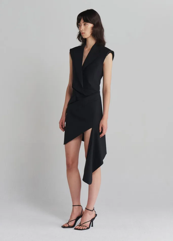 Women Tailored Asymmetrical Hem Dress MONSE Dresses
