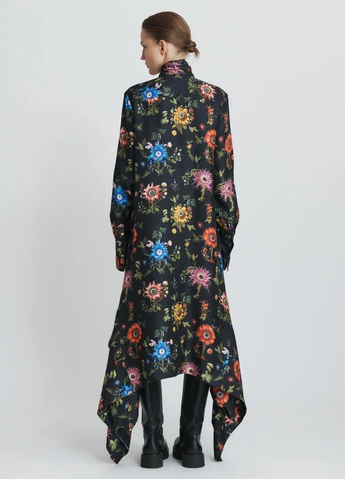 Women Tie Neck Printed Dress MONSE Dresses