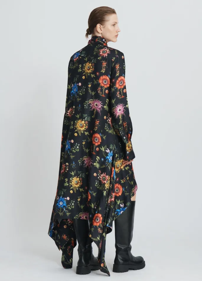 Women Tie Neck Printed Dress MONSE Dresses