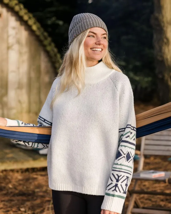 Women Tops Passenger Ambiance Recycled Knitted Jumper Homespun Stripe Off White Homespun Stripe Off White Women Tops Passenger Ambiance Recycled Knitted Jumper Homespun Stripe Off White Homespun Stripe Off White
