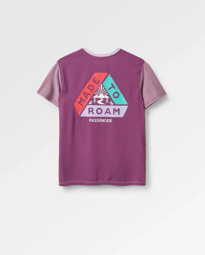 Women Tops Passenger Aurora Marl Active TShirt Berry Marl Berry Marl