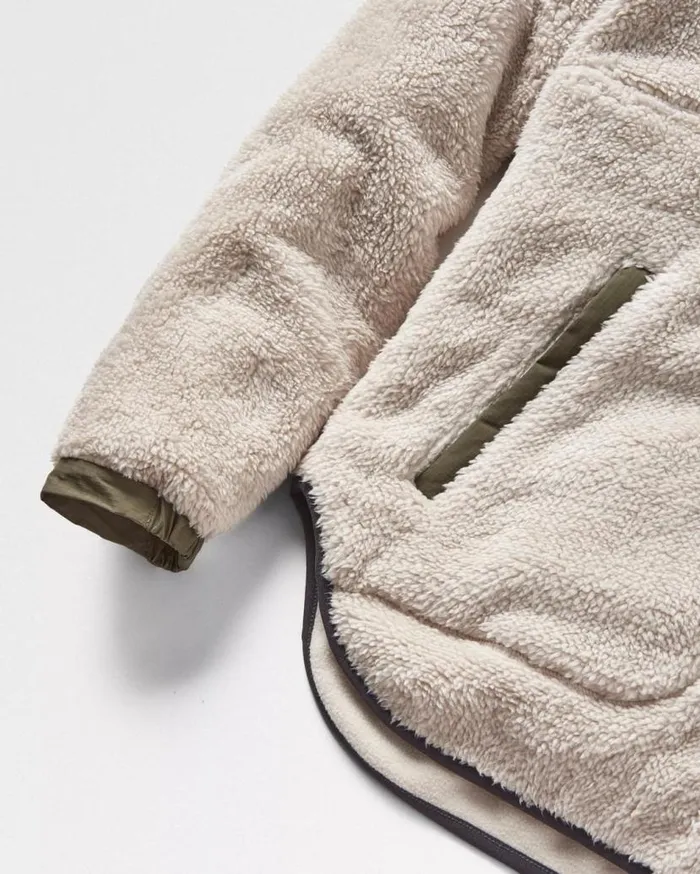 Women Tops Passenger Beaumont Recycled Sherpa Hooded Fleece Warm Ivory Warm Ivory
