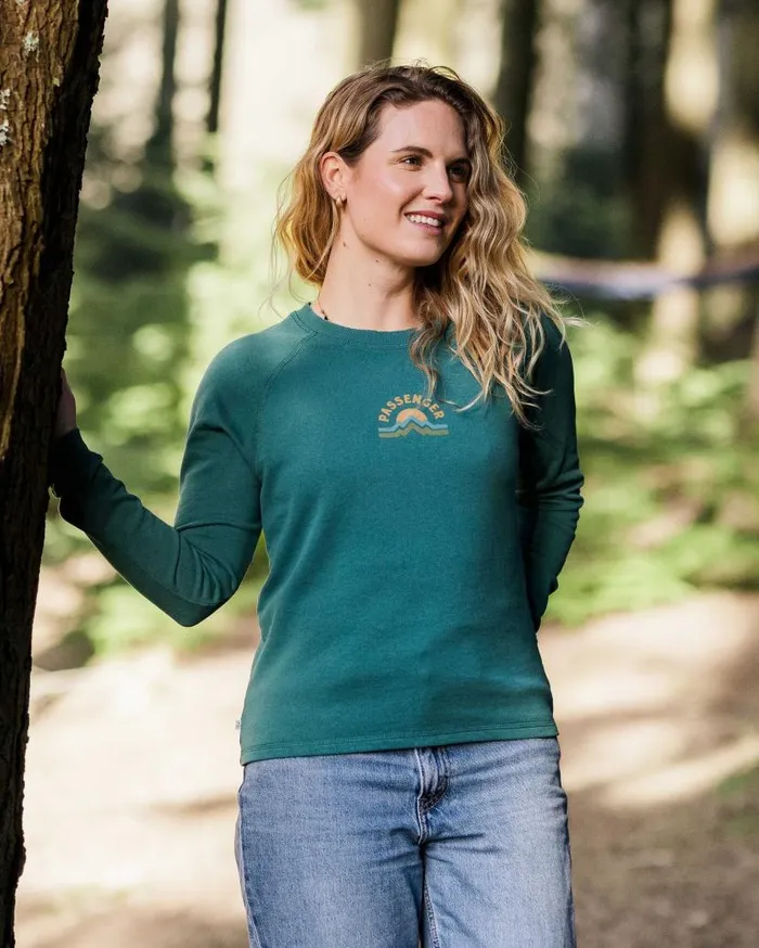 Women Tops Passenger Breathe Recycled Cotton Sweatshirt Mediterranean Mediterranean