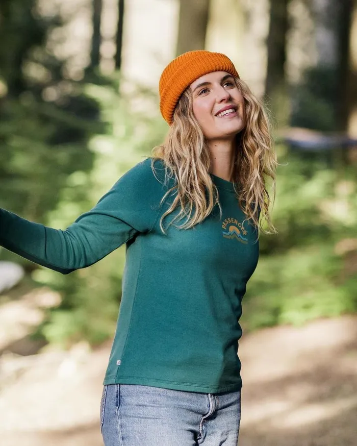 Women Tops Passenger Breathe Recycled Cotton Sweatshirt Mediterranean Mediterranean