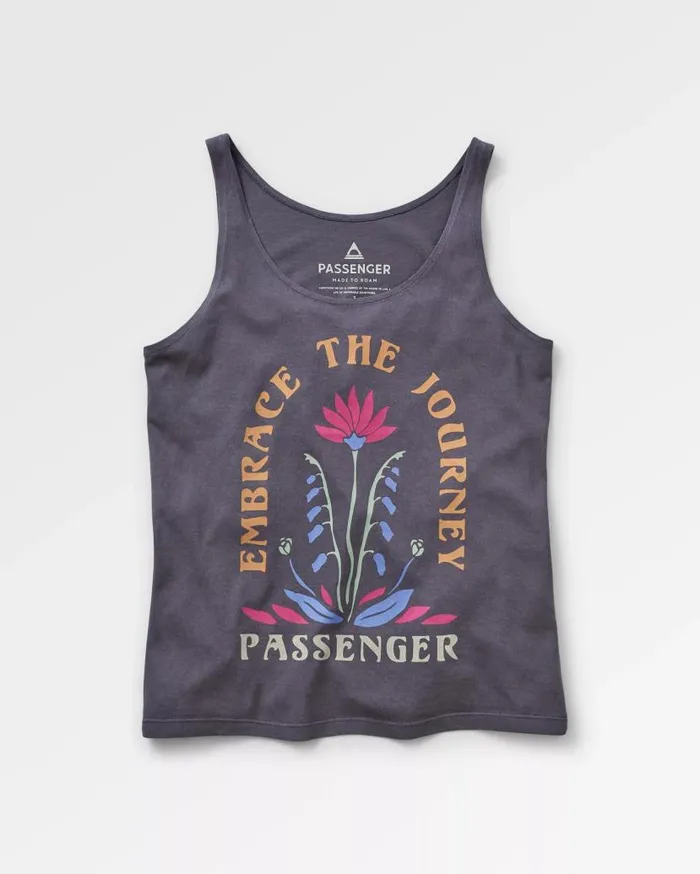 Women Tops Passenger Bud Recycled Cotton Vest Charcoal Charcoal