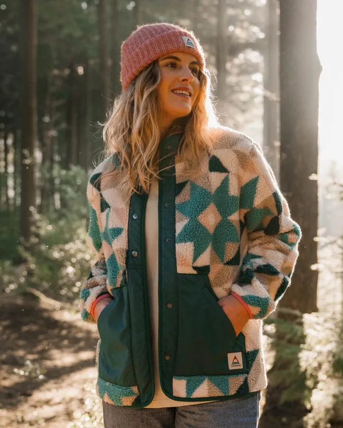 Women Tops Passenger Clover Recycled DeepPile Sherpa Fleece Homespun Blue Sea Homespun Blue Sea Women Tops Passenger Clover Recycled DeepPile Sherpa Fleece Homespun Blue Sea Homespun Blue Sea