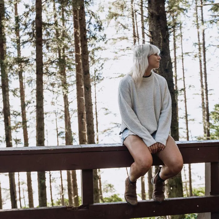 Women Tops Passenger Cove Recycled Knitted Jumper Off White Off White
