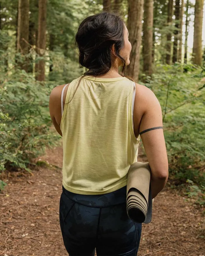 Women Tops Passenger Exhale Active Recycled Vest Hazy Yellow Hazy Yellow