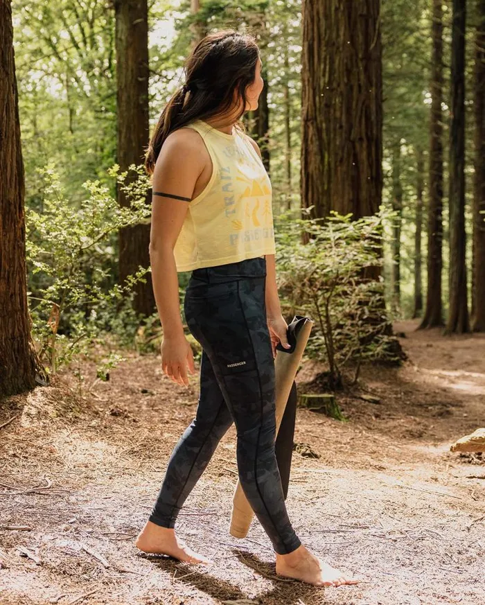 Women Tops Passenger Exhale Active Recycled Vest Hazy Yellow Hazy Yellow